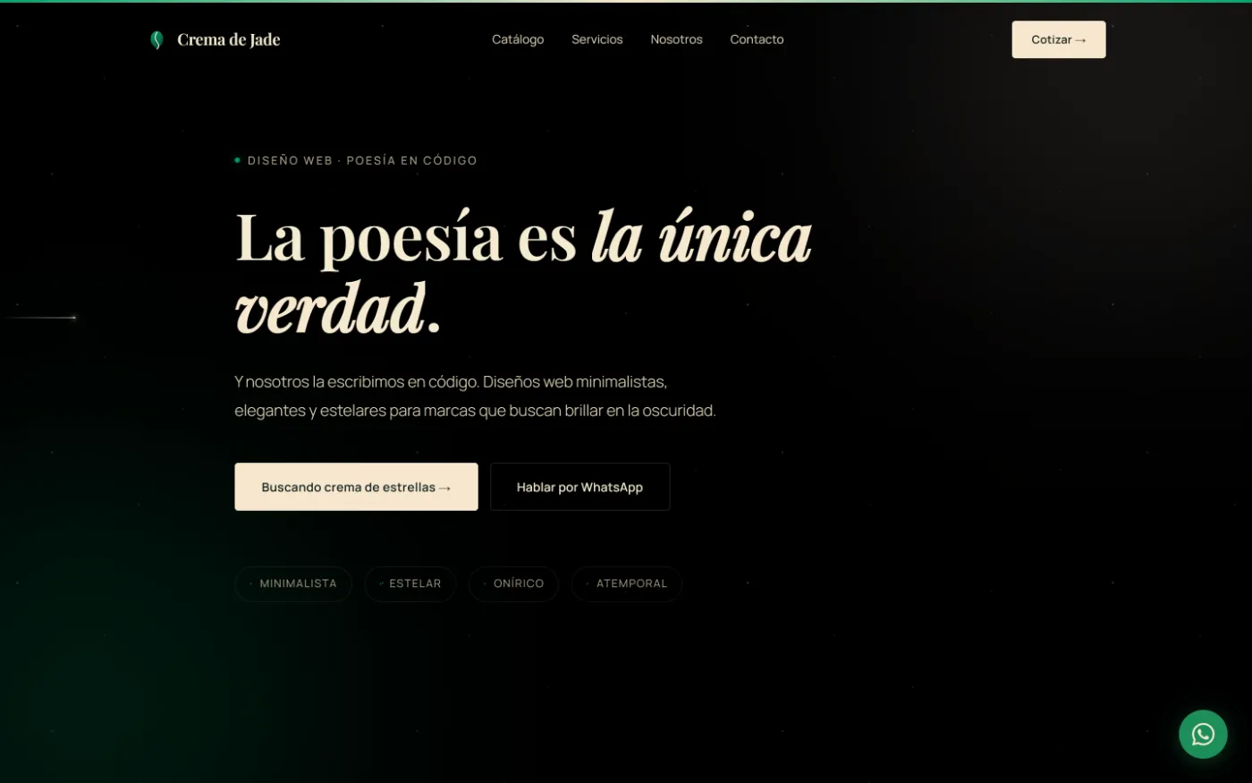 Crema de Jade — Estudio de diseño